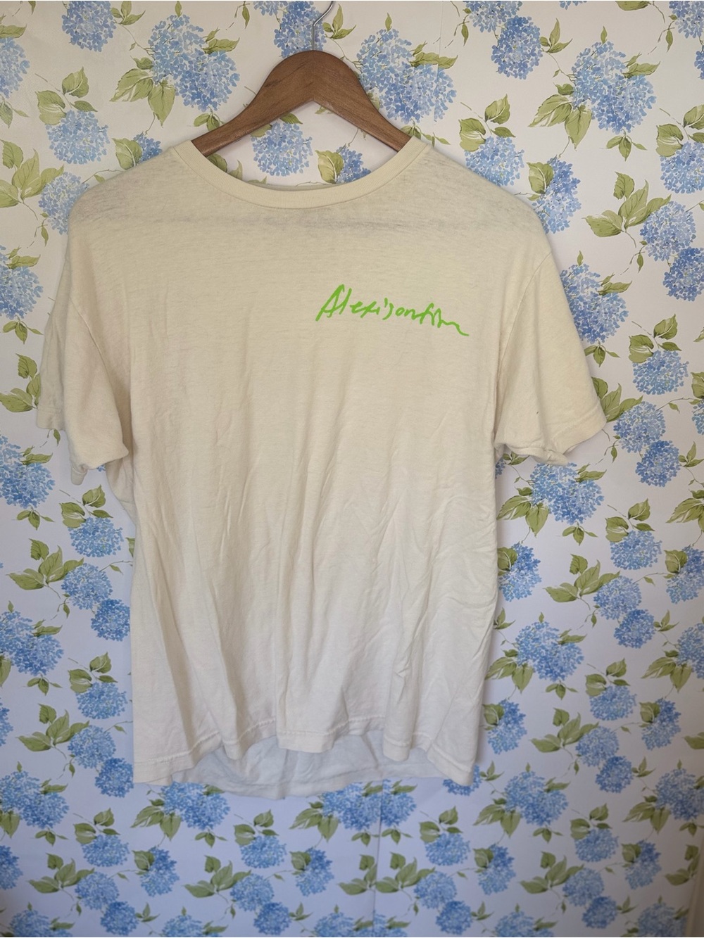 Alexisonfire glow in the dark Men's Cream Graphic Skull Heart T-Shirt L - Picture 2 of 2